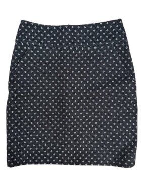 Ann‎ Taylor Patterned Classic Pencil Skirt Women's 0 Printed Lined Business Knit